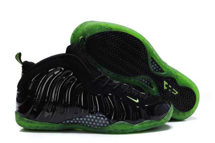 Best Air Foamposite One Bright Black Green Sports Shoes
